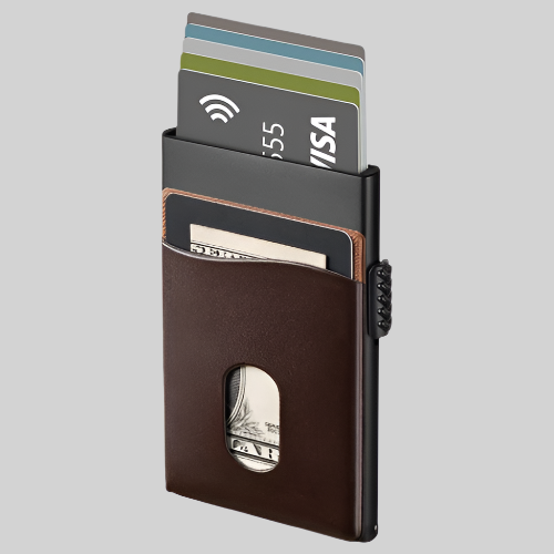 Slim aluminium wallet