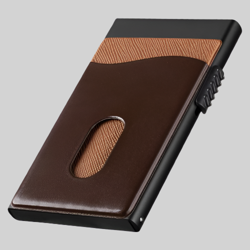 Slim aluminium wallet